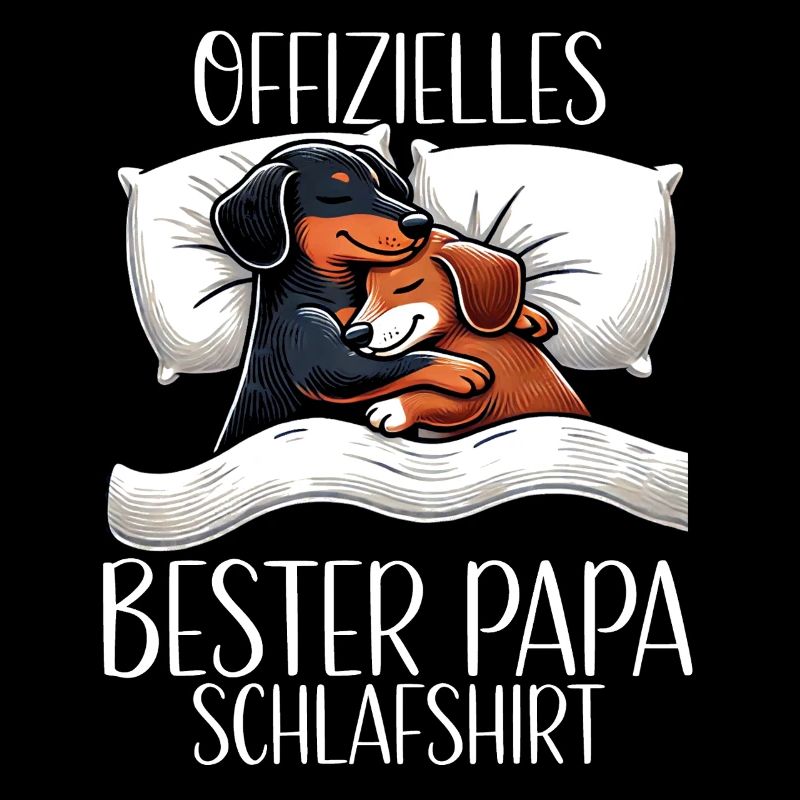 Offizielle Bester Papa Schnarchshirt Dachshund