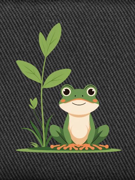 Kleiner Frosch im Gräserwald