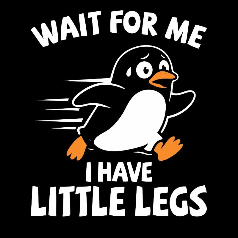Courtes jambes, pingouin, mèmes, jogging et randonnée