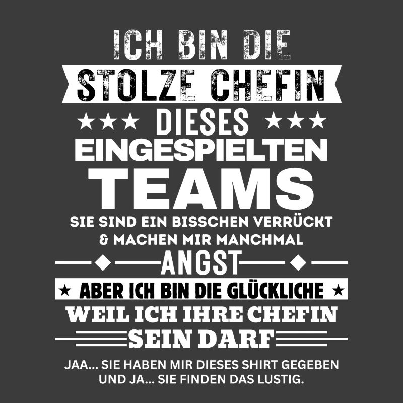 Stolze Chefin diese eingespielten Teams
