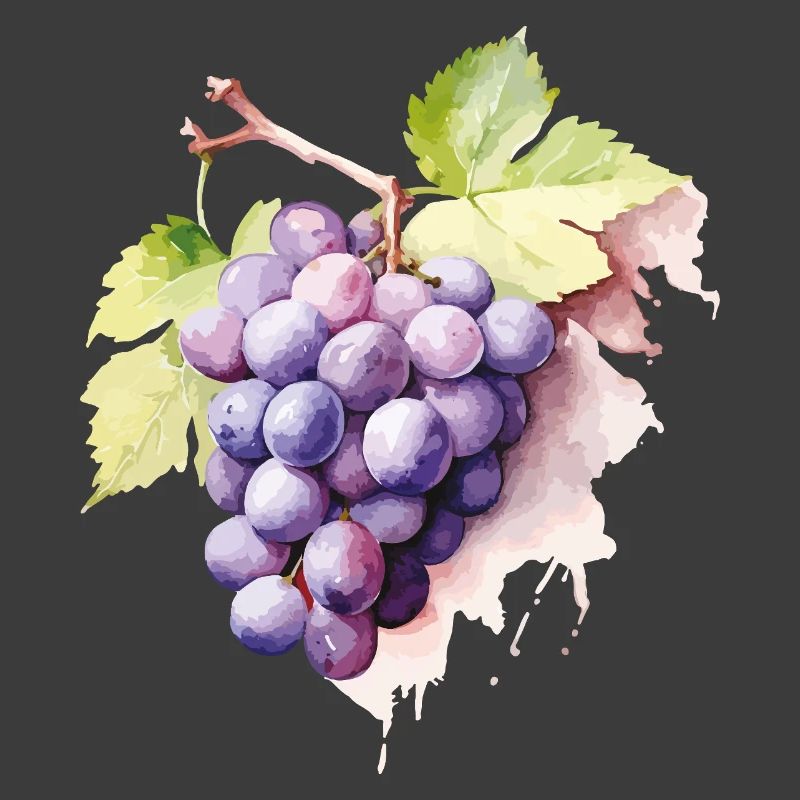 Grapes Watercolor Cluster