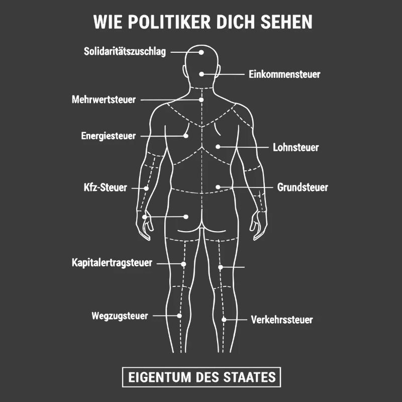 Zerlegeplan Steuerzahler - Anatomie Eigentum Staat