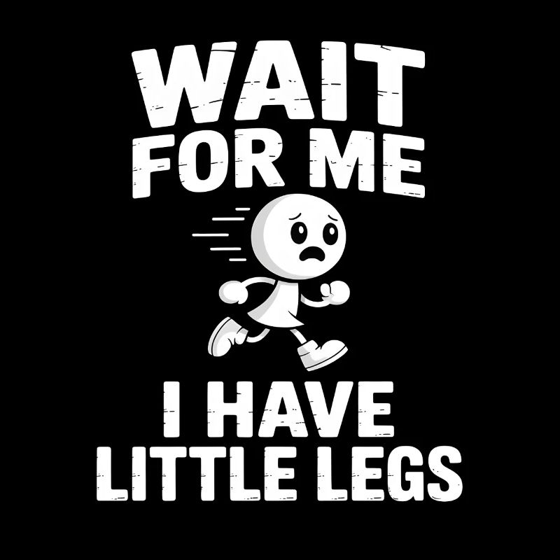 Wait For Me I Have Little Legs Spruch
