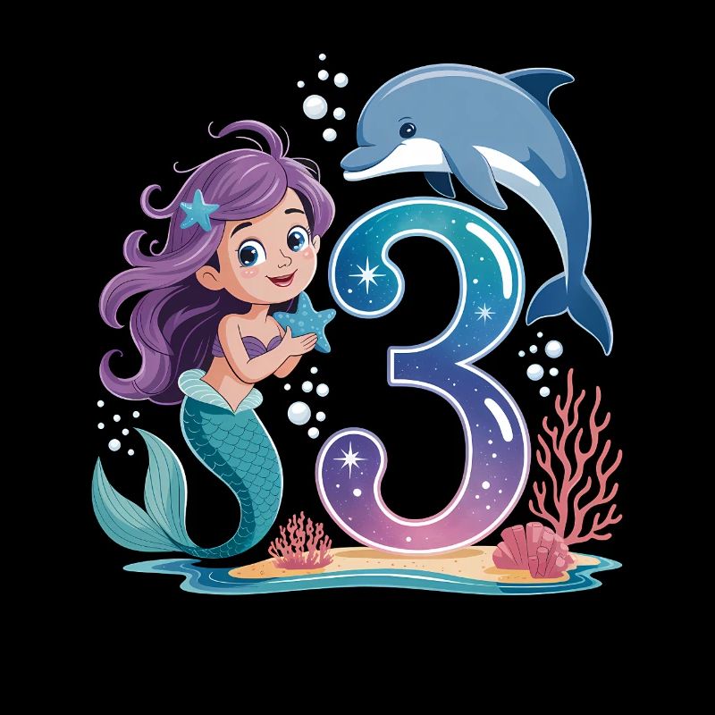 Mermaid 3rd Birthday 3 Years