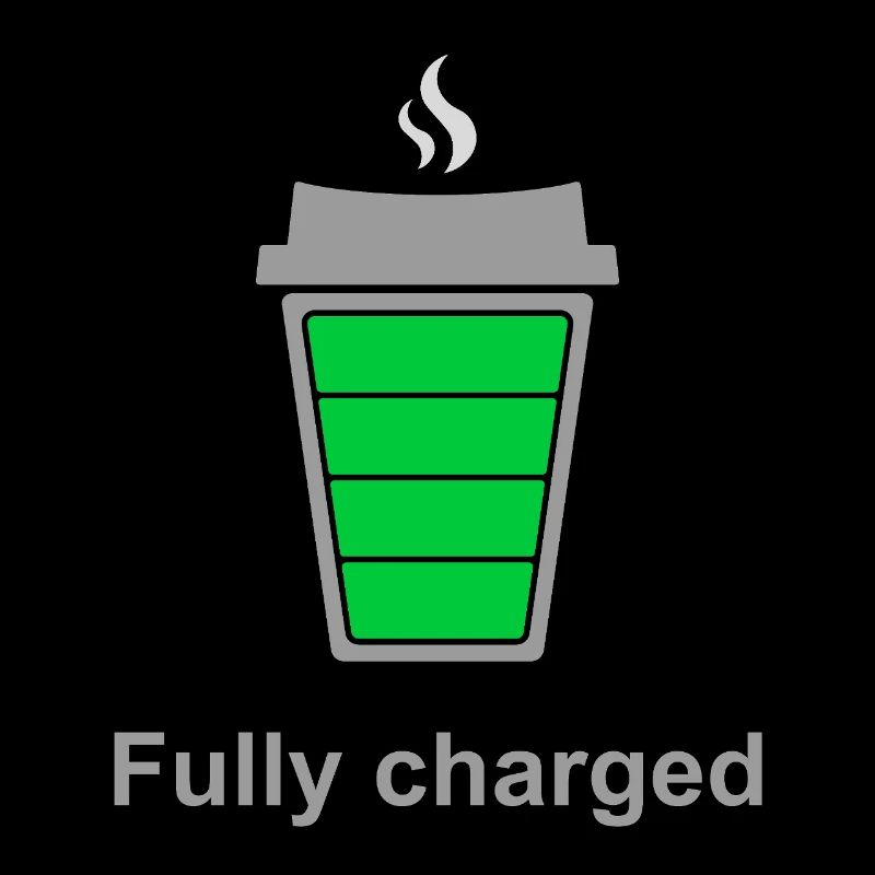 Voll aufgeladen durch Kaffee