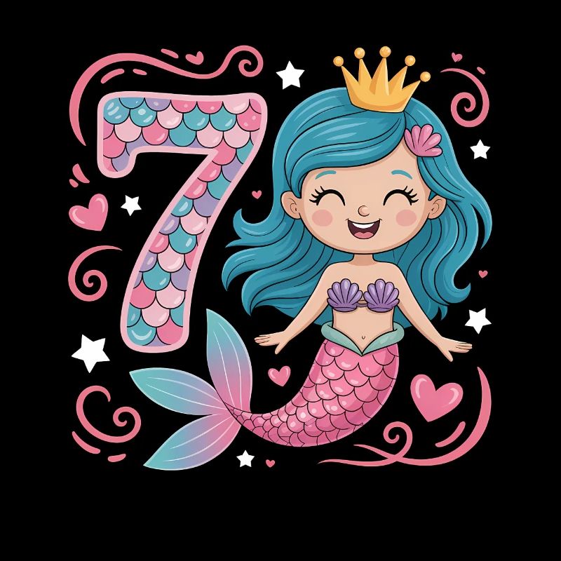 Mermaid 7th Birthday 7 Years