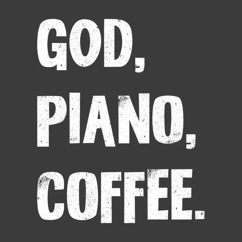 GOD PIANO COFFEE Typography