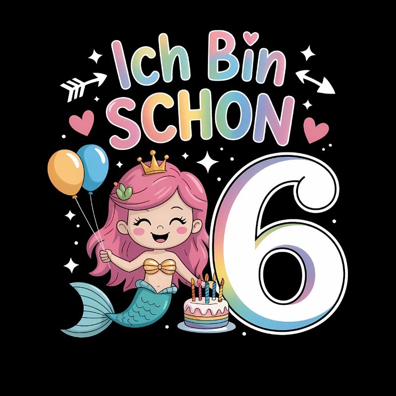 Ich Bin Schon 6 Meerjungfrau Geburtstag