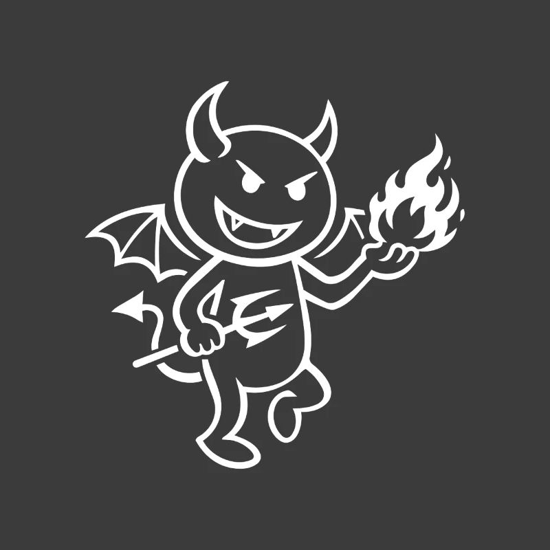 Fire Demon with Flame Ball - Devil