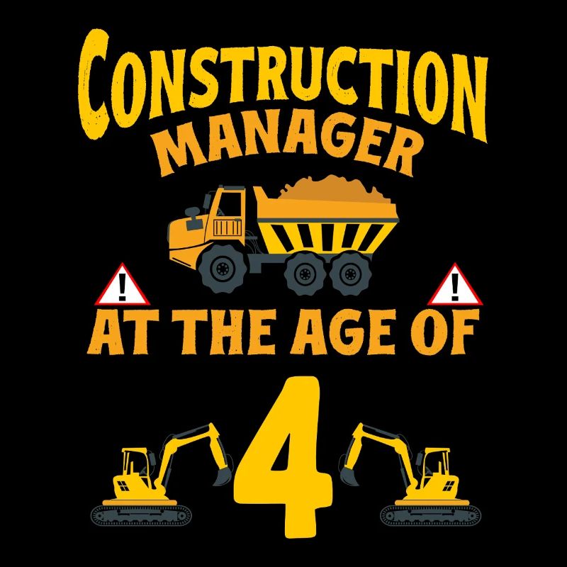 Fête de construction 4e anniversaire Camion de 4 ans