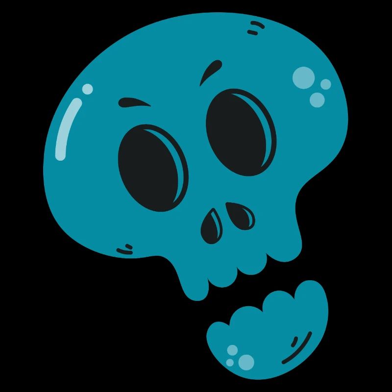 Geschmolzener Blauer Schädel