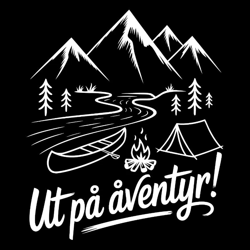 Mountain adventure with tent and river