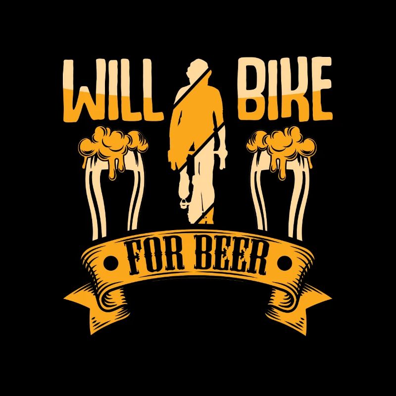 Fahradfahrer Bier Spruch Radtour Biertrinker