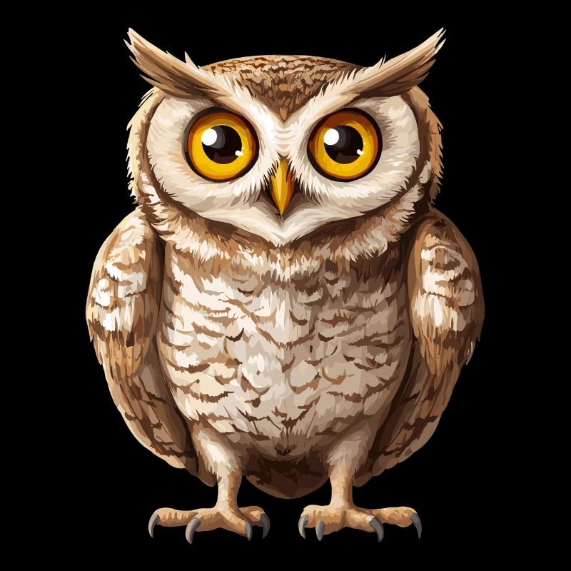 Kuschelige WaldEule mit großen Augen