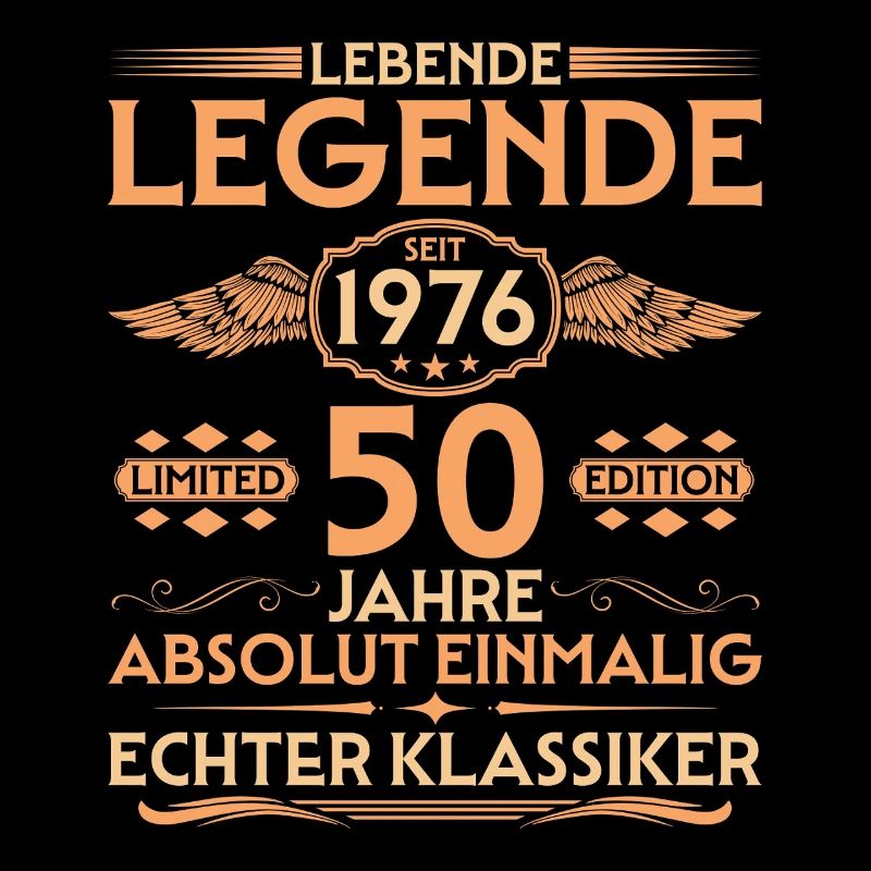 Absolument unique. Né en 1976, 50e anniversaire