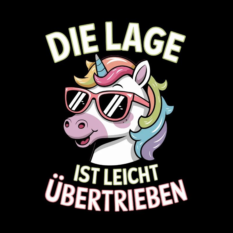  Die Lage Ist Leicht Übertrieben Lustiger Einhorn