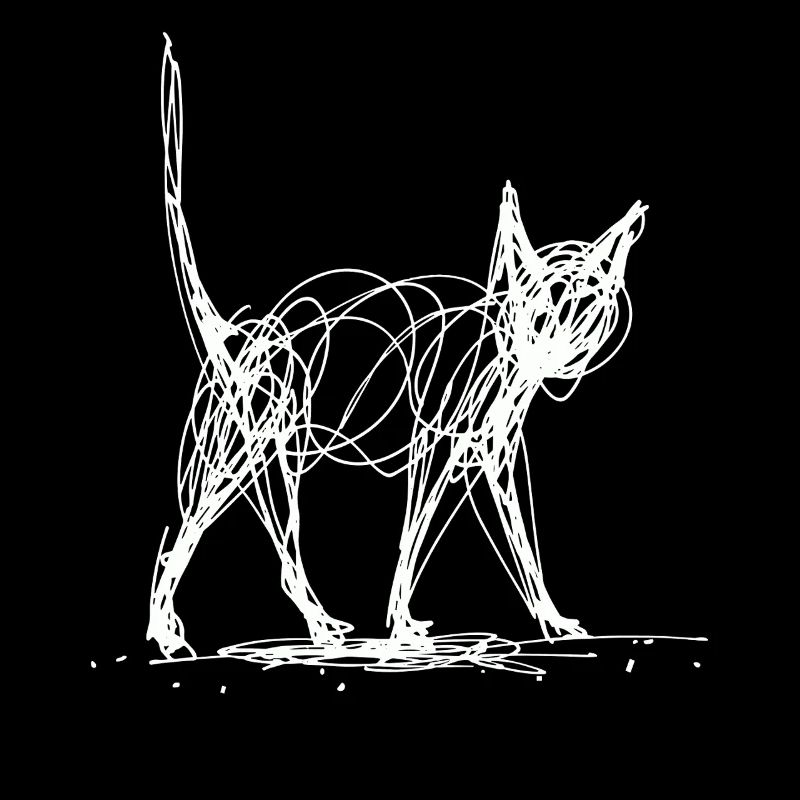Minimaliste, Dessiné Cat, Minimalisme