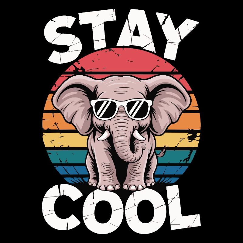 Stay Cool Elefant - Kinder Retro