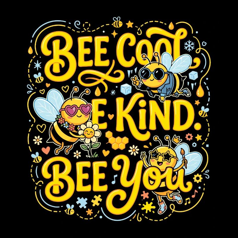 Bee Cool Be Kind Bee You Design