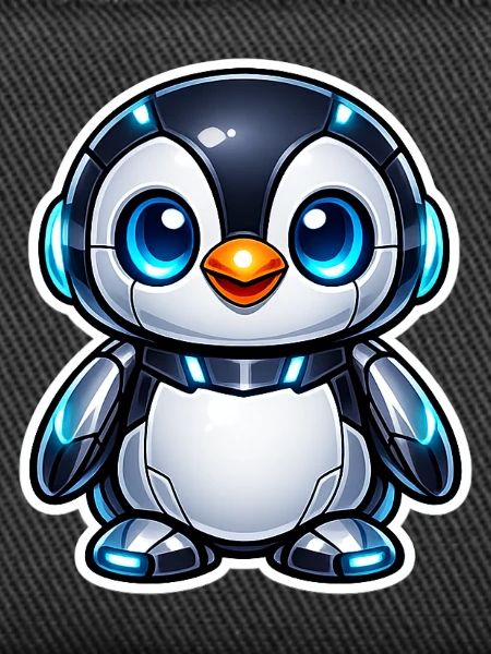 Futuristic penguin robot