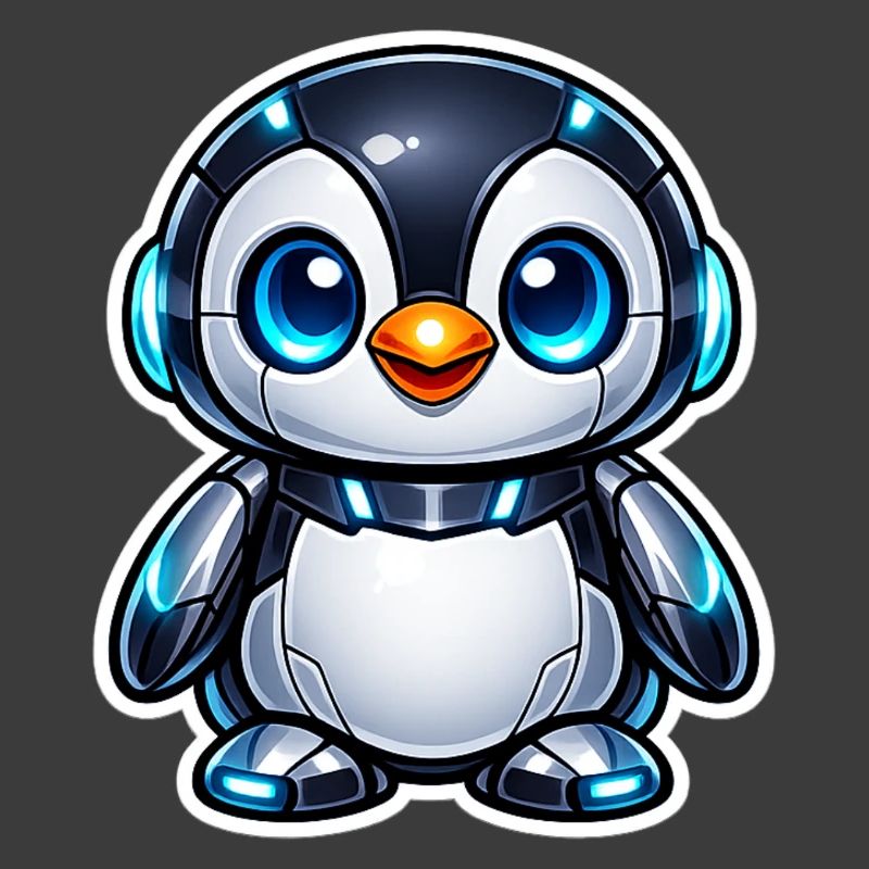 Futuristic penguin robot