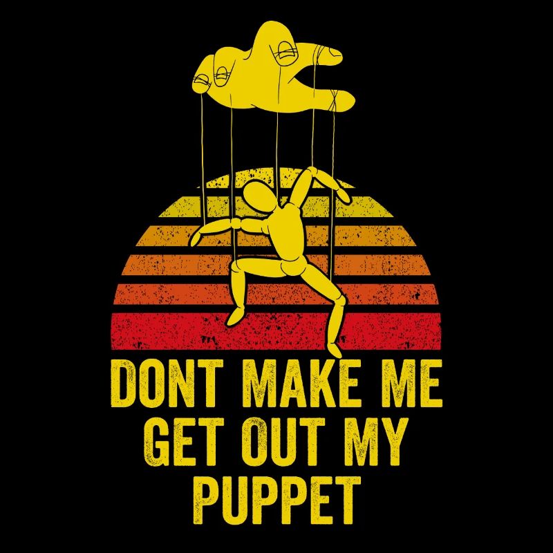 Puppet On Strings Retro Graphic