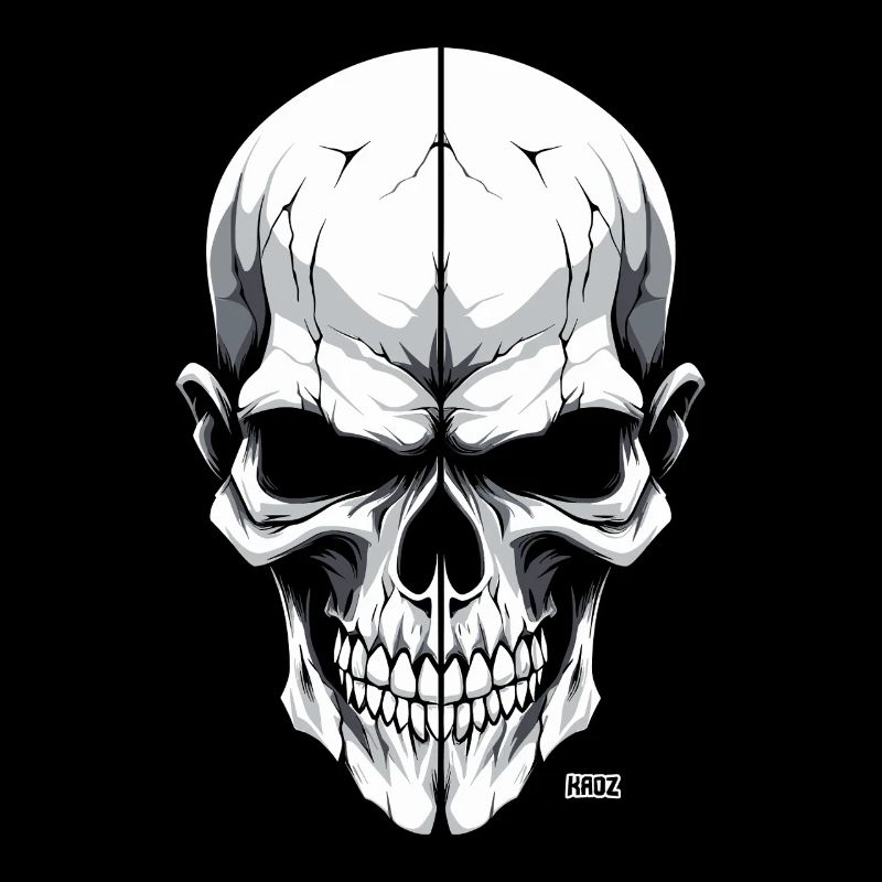 Monochrome skull white
