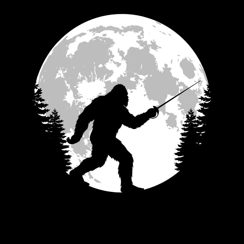 Bigfoot Fechten Silhouette