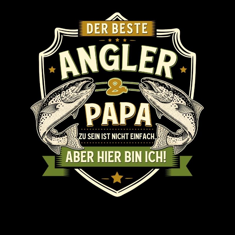 Angeln Geschenk Mann Angler und Papa Hier bin ich!