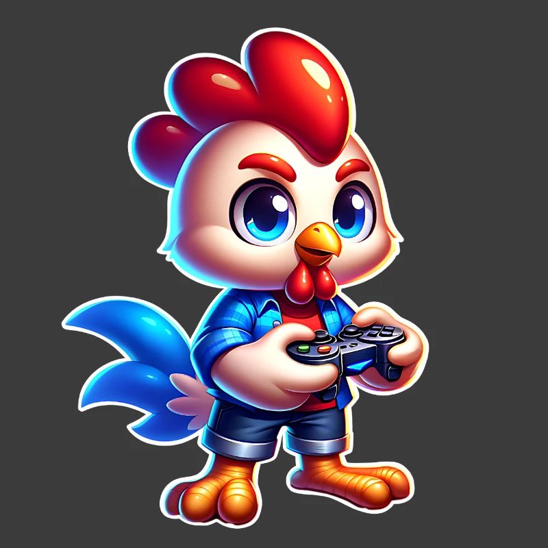 Gaming Chicken with Controller