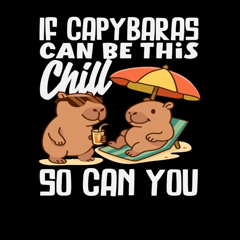 Calme-toi, capybara, alors tu peux capybara, mignon.