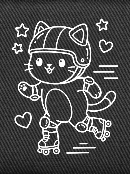 Rollschuh Kawaii Katze