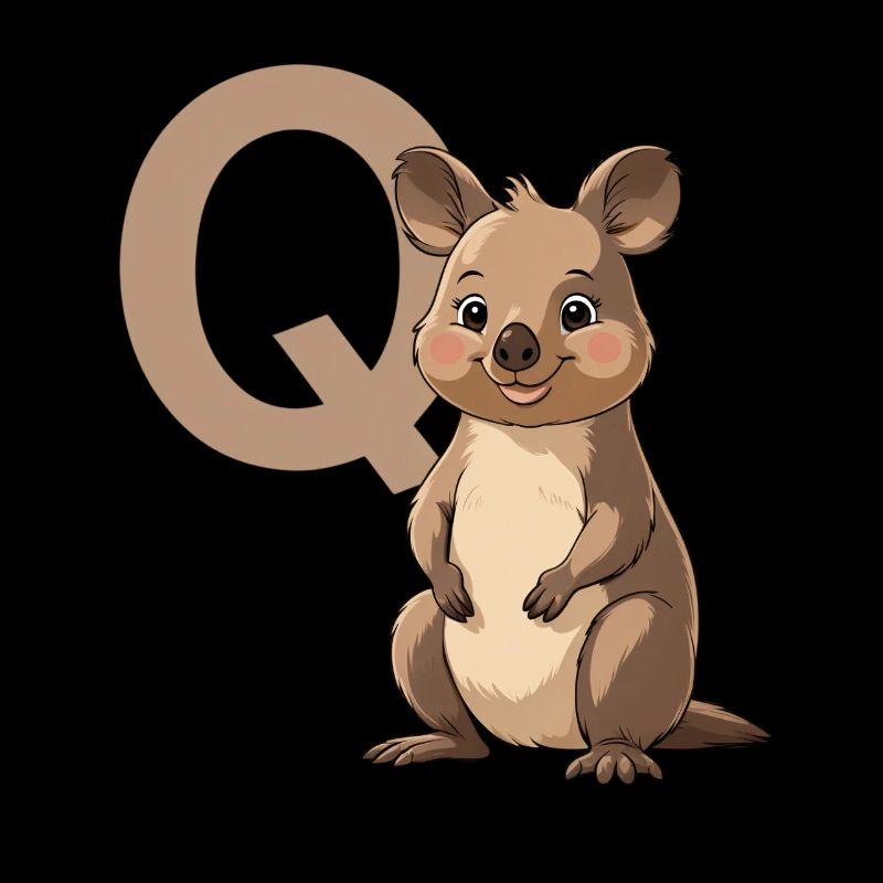 Koala with Q Mascot design
