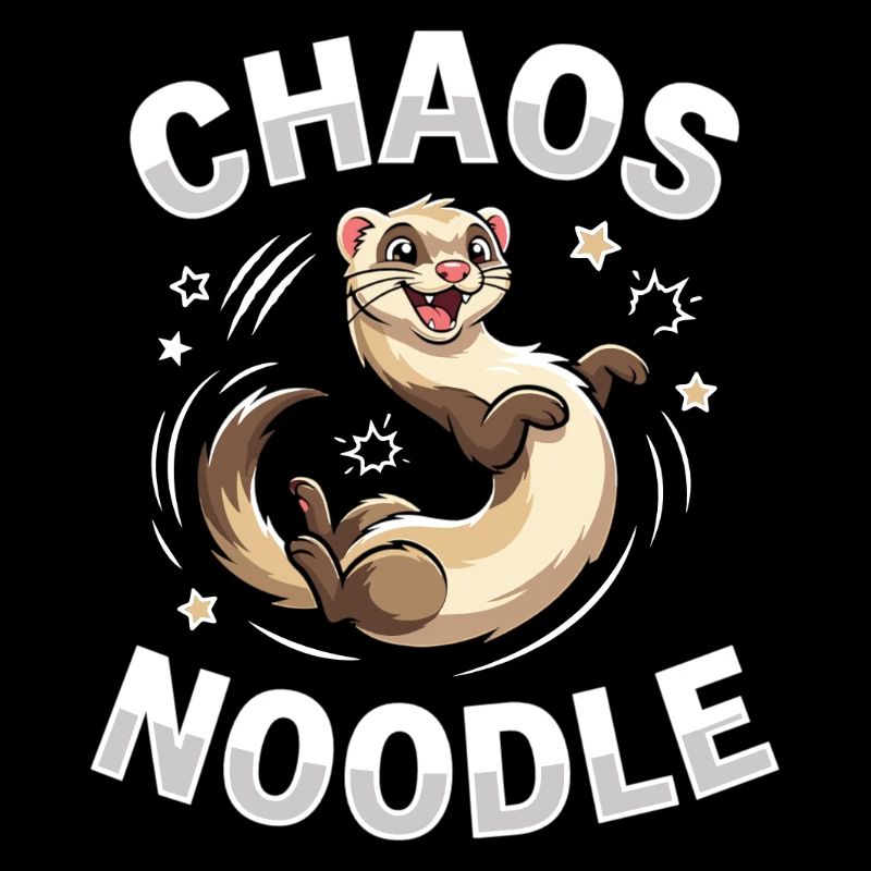 Chaos Noodle Frettchen Cartoon