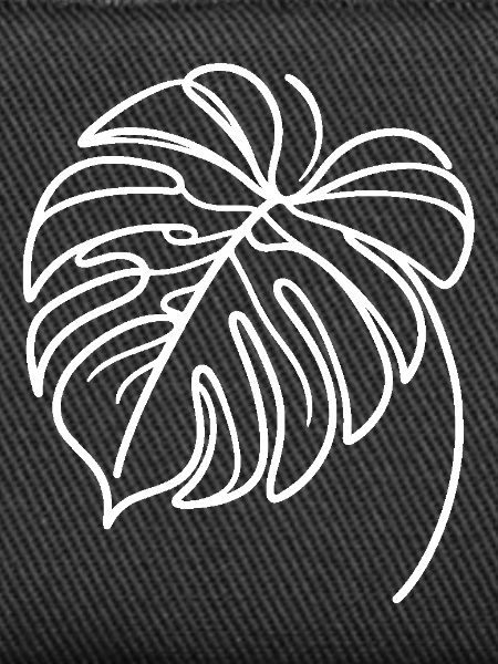 Monstera Leaf White