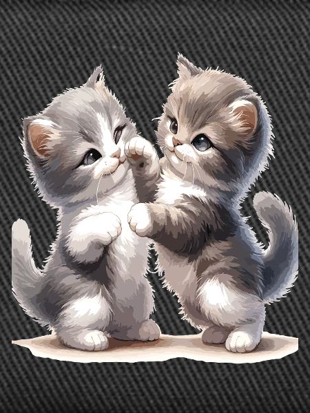Kätzchenfreundschaft Illustration