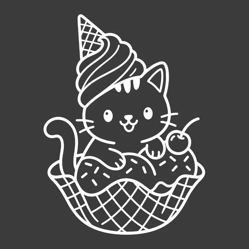 Kawaii Katze Eiscreme