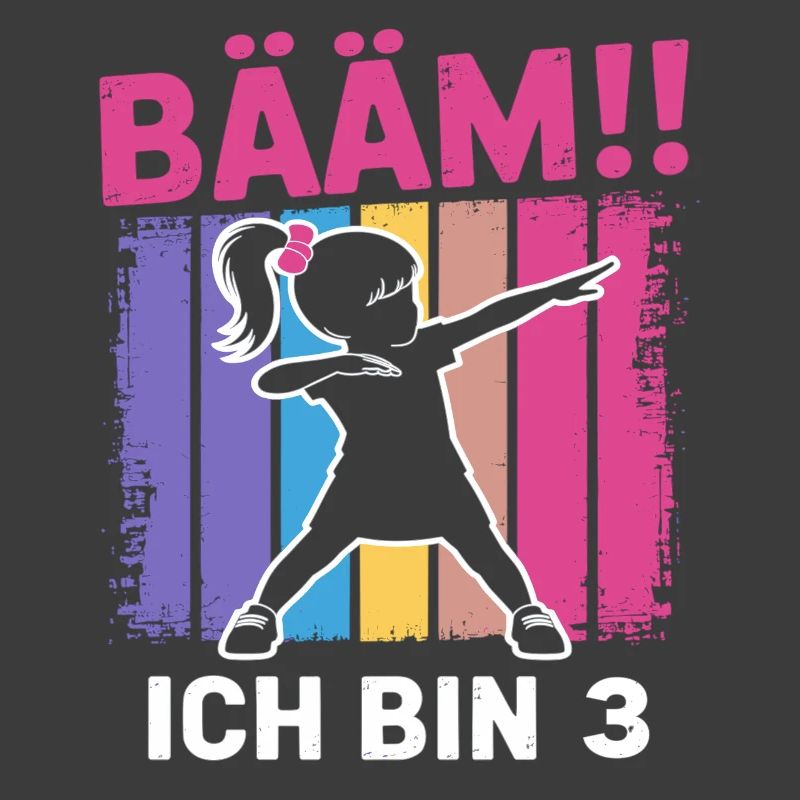 Bääm Ich bin 3 Dabbing Mädchen 3. Geburtstag