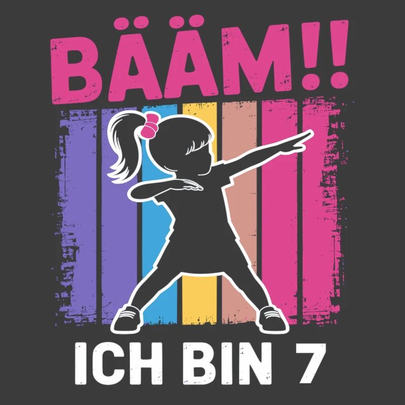 Bääm Ich bin 7 Dabbing Mädchen 7. Geburtstag