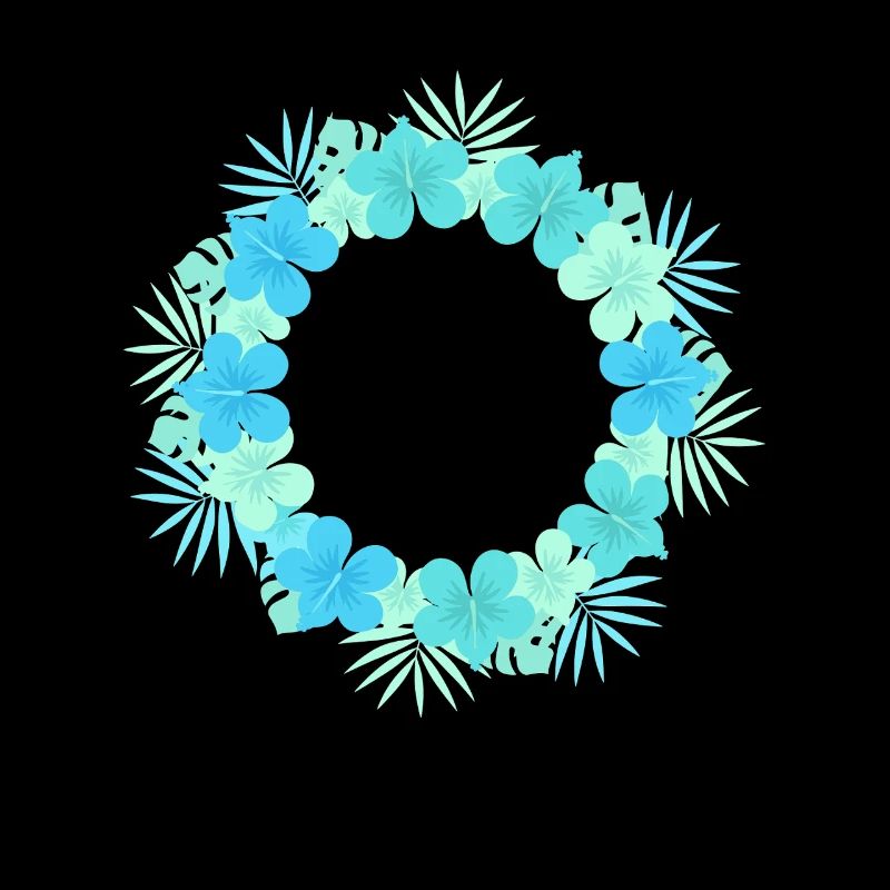 Blue Hibiscus Wreath
