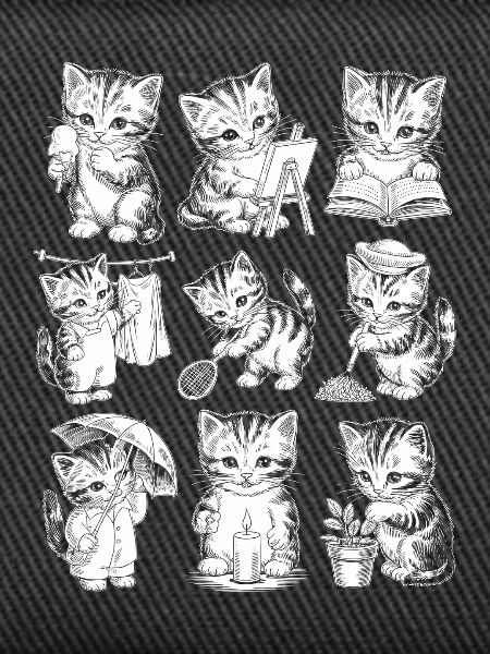 Kitten Library Adventure