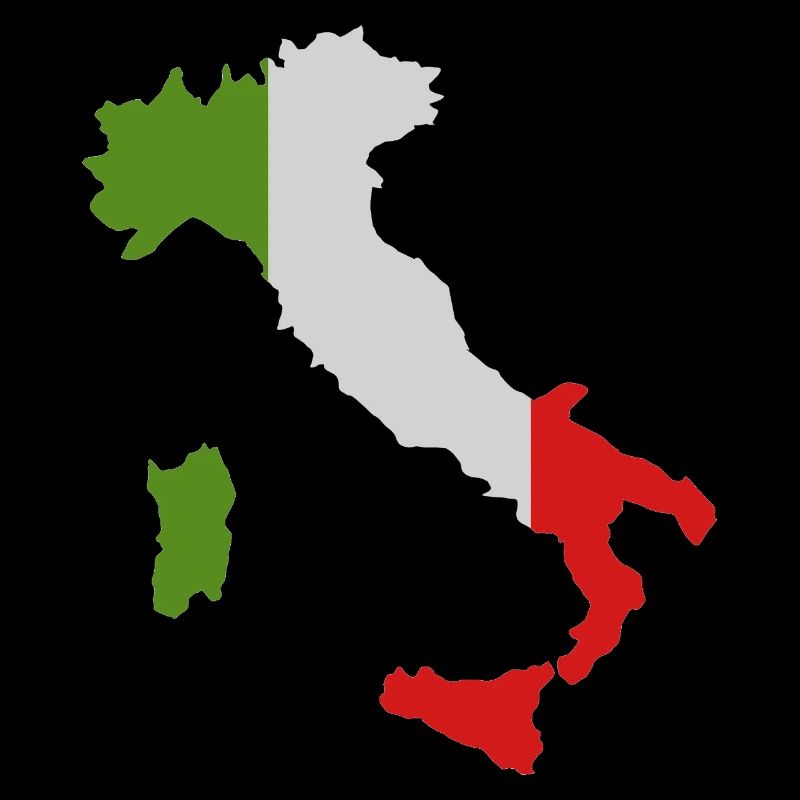 Carte de l’Italie avec drapeau