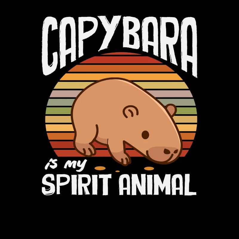 Retro Capybaras Niedlich Lustig Tier
