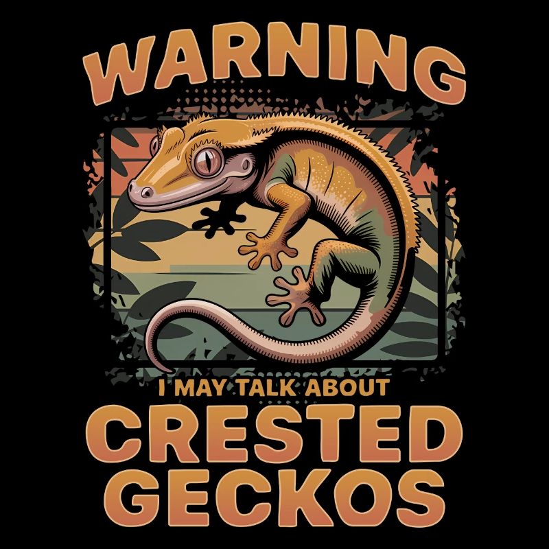 Funny Reptile Crested Gecko