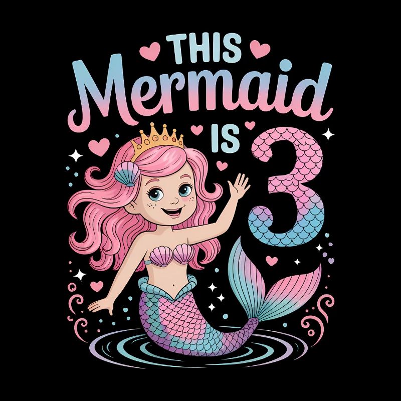 Mermaid 3rd Birthday 3 Years