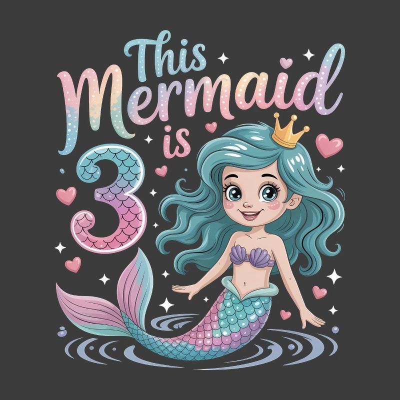 Mermaid 3rd Birthday 3 Years