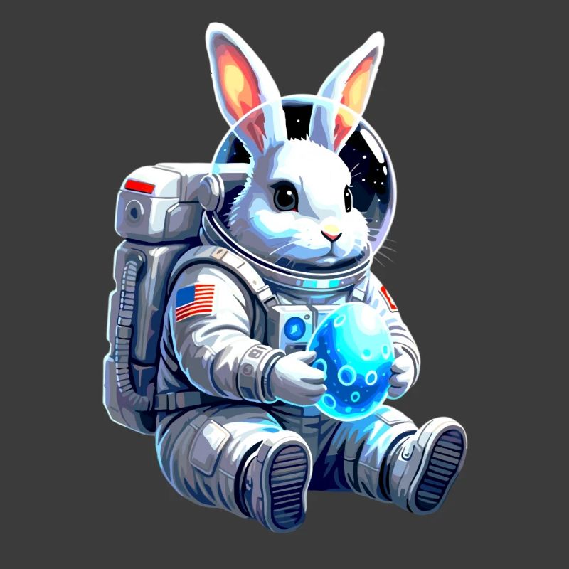Astronaut Easter Bunny Space Egg