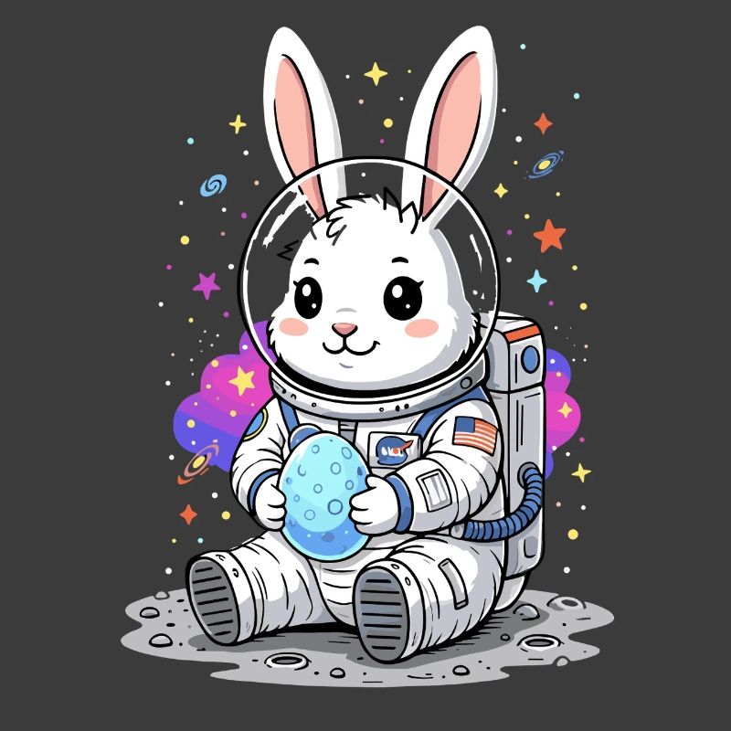 Astronaut Easter Bunny Space