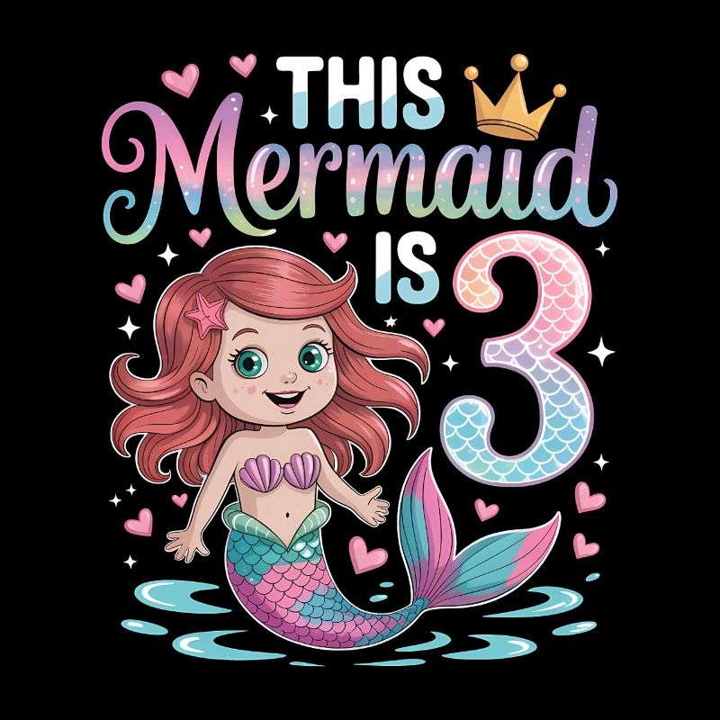 Mermaid 3rd Birthday 3 Years