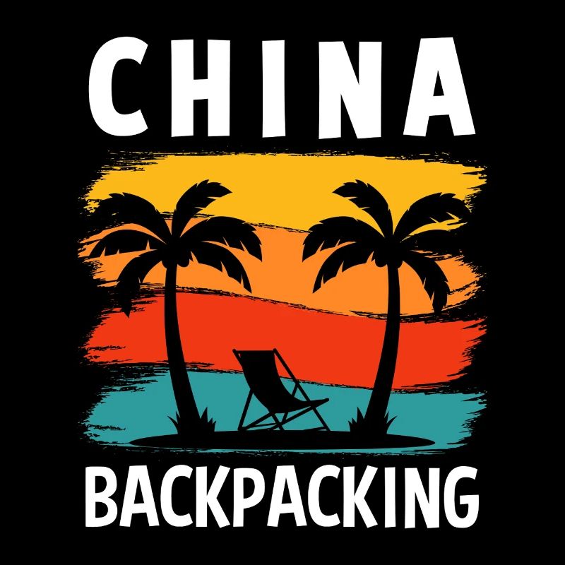 China Backpacking Retro Travel Design